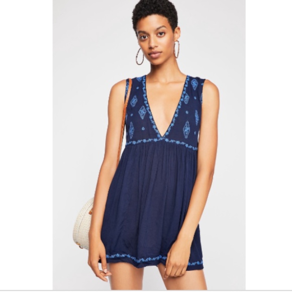Free People Diamond Embroidered top